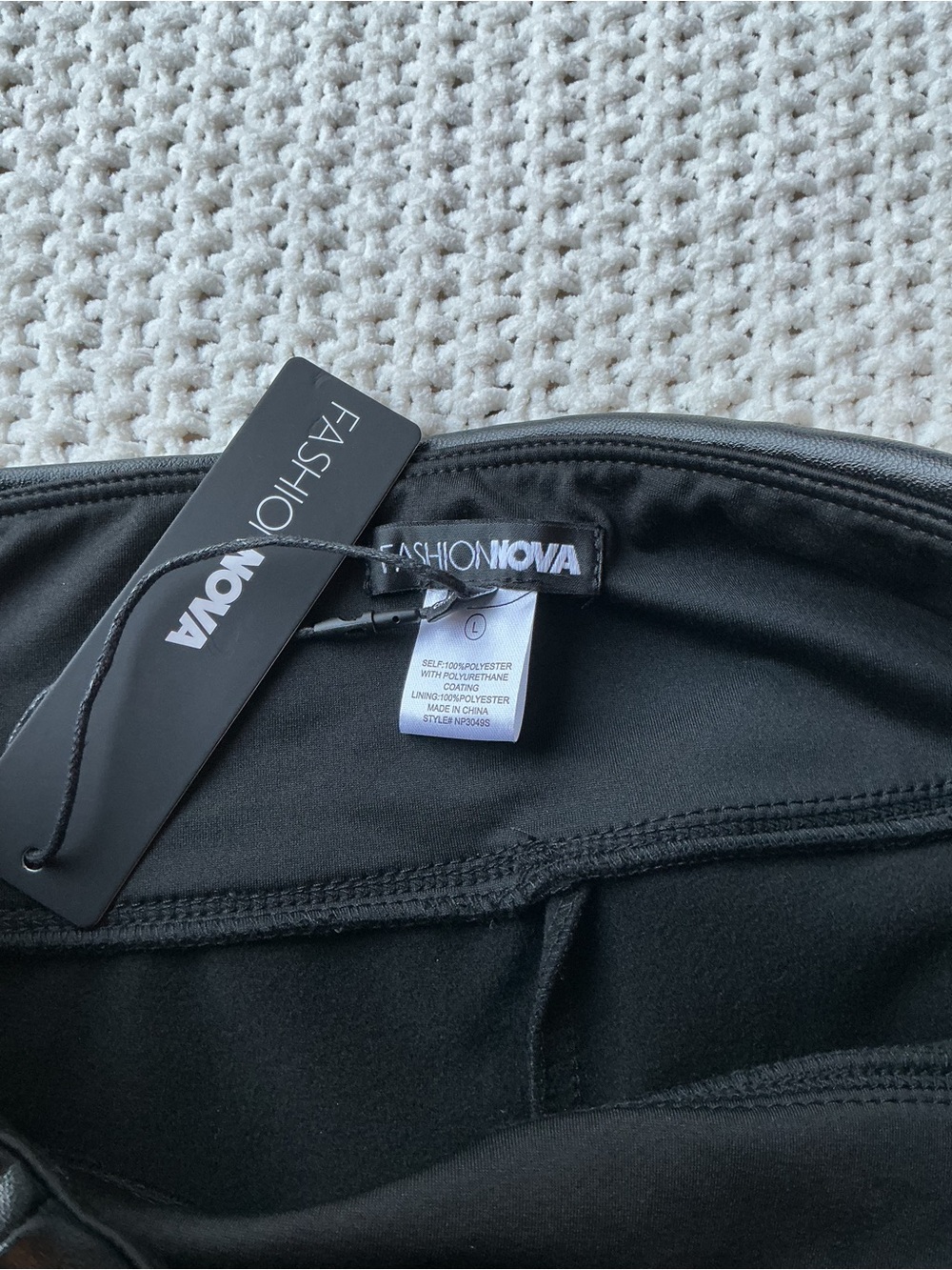 Fashion Nova Faux Leather Jeans - Black / New With Tags (leggings) - Picture 7 of 8